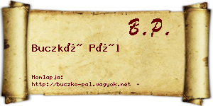 Buczkó Pál névjegykártya