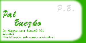 pal buczko business card