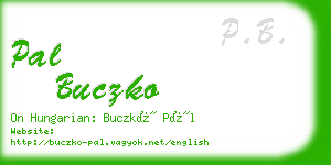 pal buczko business card